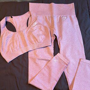 Gymshark Legging (M) and Bra (L) in pink